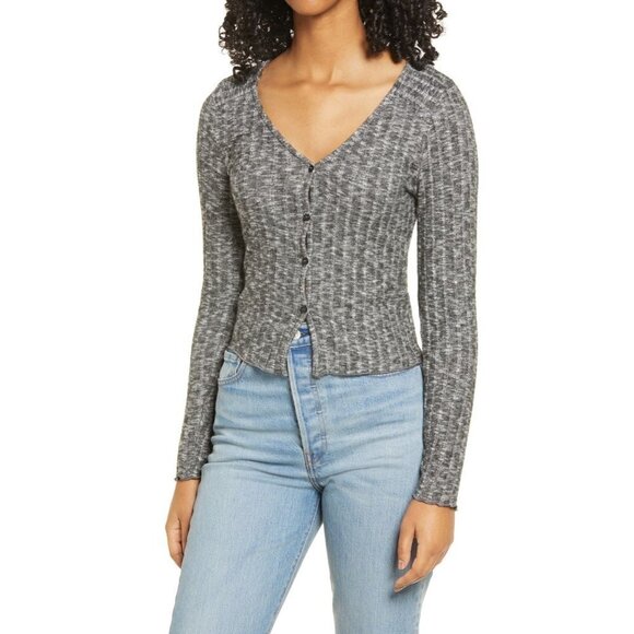 Socialite Button Front Cardigan - CHARCOAL NWT - Picture 1 of 7